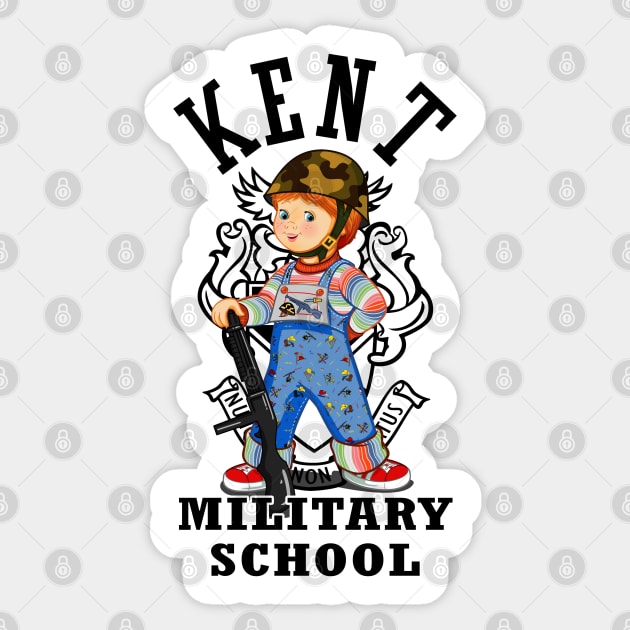 Good Guy at Kent Military School - Child's Play 3 - Chucky Sticker by Ryans_ArtPlace